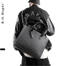 BOMaple 2022 new mens single shoulder tote bag horizontal hand large capacity travel bag trending satchel bag