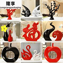  Home decoration decoration Living room Modern bedroom TV cabinet Wine cabinet Porch study decoration Ceramic blessing crafts