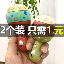 Baby rattle toy small sand hammer hand grip can bite 0-1 year old newborn baby hearing training toy