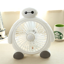 Cartoon white mini electric fan student dormitory desktop fan office bedroom bed silent electric fan