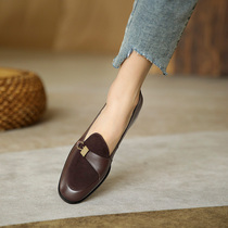 Givenivan fresh leisure feeling ~ niche design set foot fashion single shoes womens new pedal thick heel 3cm