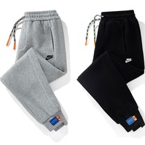 Nike Tide Men Sports Pants Spring Loose Bunches Casual Wear Pants Pure Cotton Couple Women Pants Tightness big-size trousers