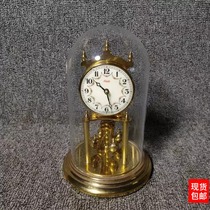 German antique old-fashioned mechanical clockwork 400 day clock twist pendulum clock air clock function failure missing parts ornaments clock