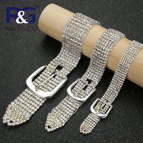 DIY creative hand-sewn diamond belt Womens clothes Shoulder strap Claw diamond chain Belt buckle chain Shoe decoration bag hat chain
