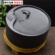 Special she queen Shigu cow cultivation cattle inkstone with shoe Duan inkstone water ripple practical Reservoir