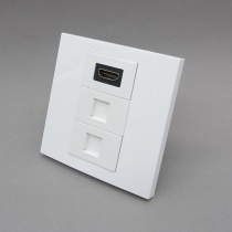 86 type HDMI HD network telephone socket Computer telephone port Broadband network cable module HDMI elbow panel