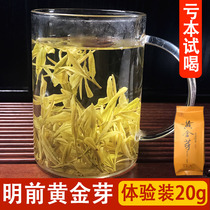 At a loss try to drink gold buds 2021 new tea Anji gold white tea authentic Mingmei tea special gold bud tea