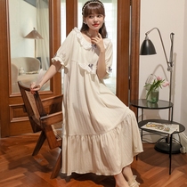 Summer new palace Superior senses pure cotton pyjamas ladies Thin Sweet Princess Wind Pyjamas Pyjamas Pyjamas can be worn outside