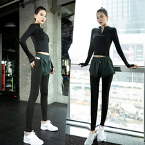 Gym sports suit women autumn slim professional high-end temperament fashion quick-dry breathable running clothes yoga suit