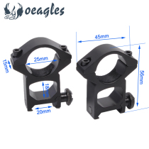 Single nail 25mm height and width increase bracket aluminum alloy clamp flashlight bicycle clip pair