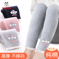 Babu Bean Girl Pants Spring Autumn Thin cotton 2-year-old 3 middle children children beating bottom pants female baby long pants spring money