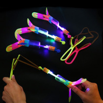 Hot sale luminous flying arrow slingshot flying sword flash bamboo Dragonfly flying fairy childrens small toy stall wholesale