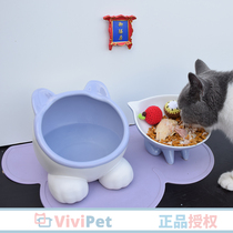 Spot Vipipet Small Q Bowl Cat Bowl Cat Food Basin Cat Basin Ceramic Gaffi Cat Cute Kitty Bowl Teddy Dog Bowl