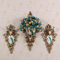 European creative TV cabinet background wall hanging vase ornaments living room wall porch high-grade decorations deer pendant