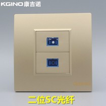 Type 86 Dual-mouth sc Optical fiber panel Double network Optical fiber socket Two fiber socket panels Computer broadband socket
