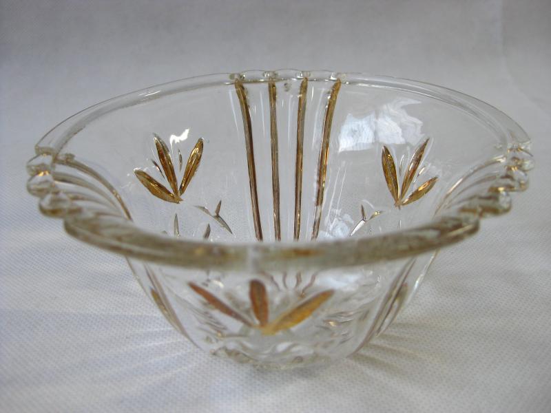 80s crystal glass relief stroke gold horn mouth hanging flower pot multi-meat green plant hui bonsai glass old material