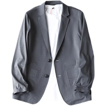 Japanese imported material four-sided high-elastic full-body pressure rubber process spring and summer mens casual suit jacket