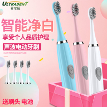 Hilton Electric Toothbrush Adult non-rechargeable Sonic Ultra automatic student mens female couple soft bristle toothbrush