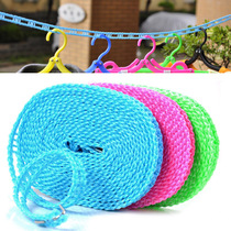 Travel supplies go out portable non-slip nylon clothesline rope thick windproof clip outdoor indoor drying rope