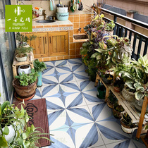 Yishan Nordic ins Morocco dark green tiles 200 Kitchen bathroom balcony floor tiles Toilet tiles