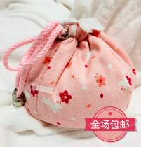 Handmade cotton pink cherry rabbit soup lady bag empty hand stove bag custom size Contact the owner New