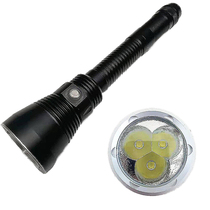 Diving flashlight P70 * 3 strong light highlight 26650 lengthened flood fighting and flood prevention watch garden xihai hiker flashlight