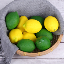 High simulation lemon model fake fruit green lemon yellow lemon early education props decorative foam fruit vegetable toy
