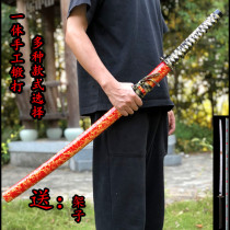 Longquan City Warrior Blade Residence Exercise Knife Sword Tang Cross Knife Outdoor anti-body long knife hand-integrated cutter not open blade