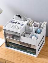Desk containing box drawer-type document A4 paper finishing box desk face containing shelve student pencil case