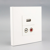 Type 86 Solder-Free USB Audio Combination Panel 2 0USB Panel AV Lotus Red and White Audio Wall Plug Panel