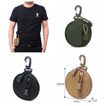 Outdoor sports key bag Waist hanging change mini storage bag Tactical MOLLE accessory chartered car key protection bag