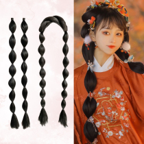 Ancient costume Chinese clothing wig ponytail female extended Net red lantern bubble corn silk children ancient wind fish bone twist braid