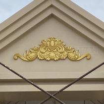 FRP sandstone mountain flower Villa exterior wall door decoration European relief flower triangle carved pendant