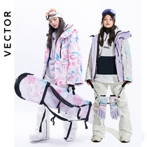 VECTOR ski clothes female niche single double board ski pants set Northeast Snow Township thick warm and waterproof equipment