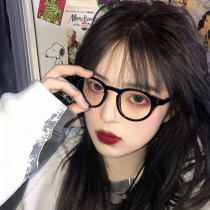 Anti-radiation myopia glasses female ins Net red same black frame glasses frame mens small frame anti-blue flat mirror