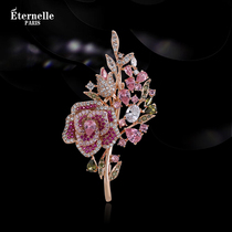 French Eternelle original design rose brooch female high-grade jewelry 2021 New corsage pin