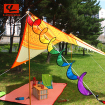 Outdoor Korean colorful wind strip Camping windmill toy waterproof Christmas bunting lanyard decoration camp hair dryer