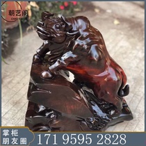 Big red sour branch bull gas yellow cattle root carving ornaments cross-toed Dalbergia handicraft birthday Zodiac cow gift