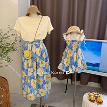 Different kind of pro-sub-dress Korean childrens clothing 22 Summer new ocean Korean version Fashion Mother womens clothing Broken Flowers dress