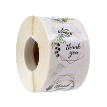 Cross-border roll thank you sticker sticker round sealing sticker