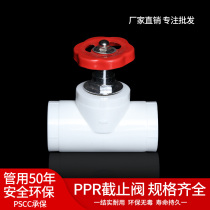 PPR globe valve 4 points 20 6 points 25 1 inch 32 12 inch 40 15 inch 50 lift ball valve water pipe fittings