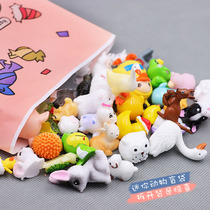 Blind bag simulation mini cute small animal model decoration puppy horse cow sheep duck chicken goose flamingo sand table toy