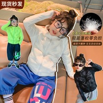Childrens clothing The girls down clothes 2021 autumn and winter clothing new children CUHK White Duck Suede Female Baby Foreign Air Coat Tide