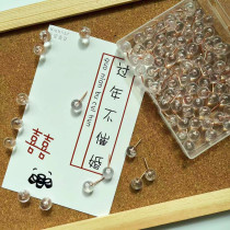 100 transparent round ball stapled wool felt cork Reunion plate Tnails golden workwords Press nail big nail nail