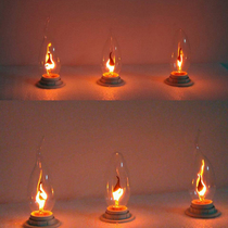 Edison E14E27 flame bulb Energy-saving light source Creative Tungsten wire retro yellow flame candle Decorative bulb