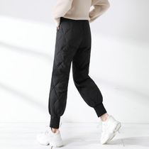 Down pants woman outside wearing big code thickened bunches pants 2021 New outdoor zero-40-degree anti-chill down pants