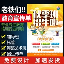 Propaganda printed advertising custom color pages small batch double-sided a4 single-page education training tutoring class enrollment Flyer