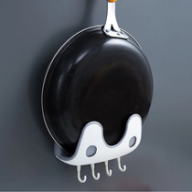 Pot cover rack wall-mounted non-perforated kitchen chopping board shelf pot cover shelf Wall multifunctional storage rack