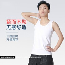 les handsome T corset chest summer long cotton wear chiffon seamless corset solid color enhanced chest underwear vest