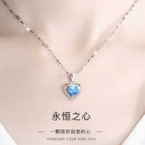 Chow Tai Fook Star PT950 Platinum Necklace Female choker 18K Platinum Diamond Pendant Valentines Day Gift